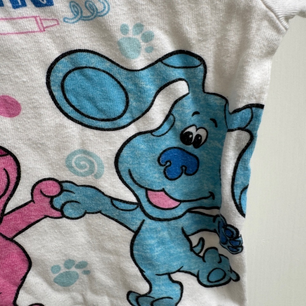 Nickelodeon 3T Girls Blues Clues Clued In Short Sleeve Tee shirt Pajama Top - Picture 3 of 6